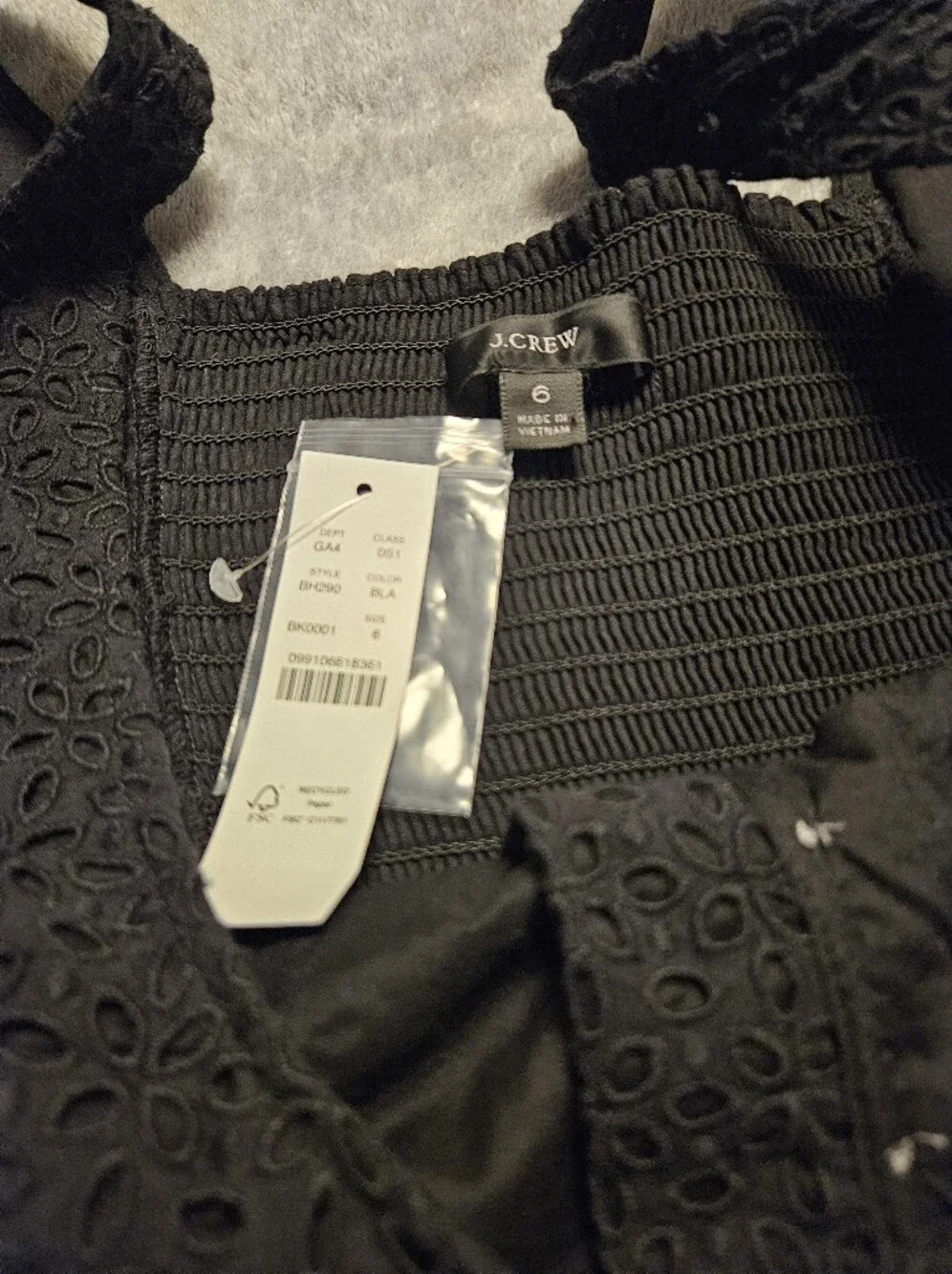 NWT J Crew Button Front Eyelet Maxi Dress Size 6